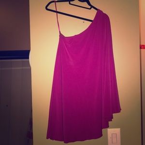 One Shoulder Bay Wing Dress